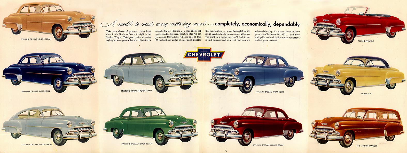 1952 Chevrolet Brochure Page 2